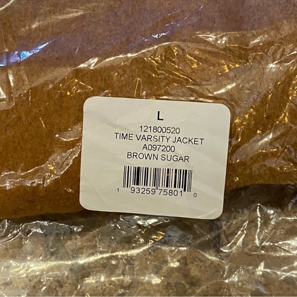 NWT~OBEY Brown Sugar Time Varsity Jacket Size Large-Unisex - Picture 7 of 7